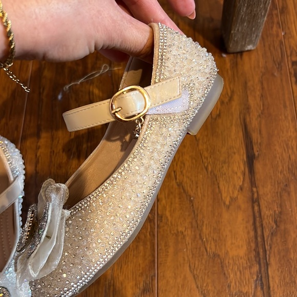 Crystal pearl little girls, ballet shoes - Picture 6 of 8